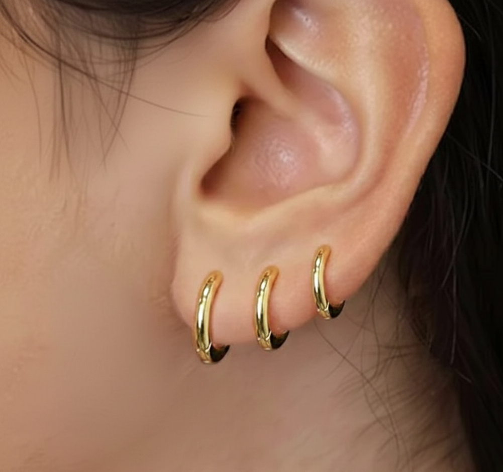Triple Essential Hoops Earrings