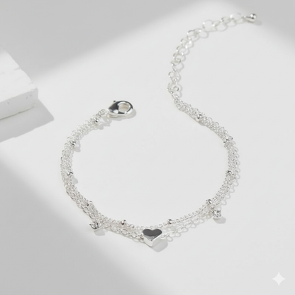 Double Chain Love Anklet