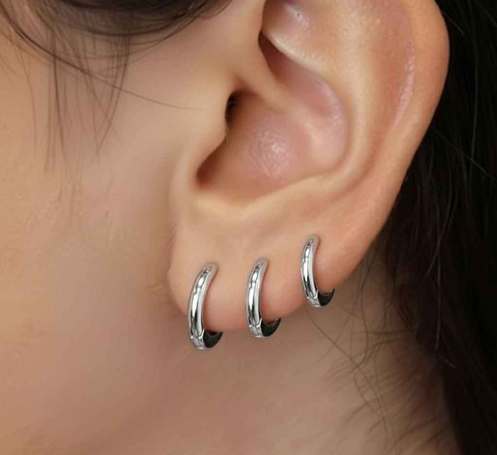 Triple Essential Hoops Earrings