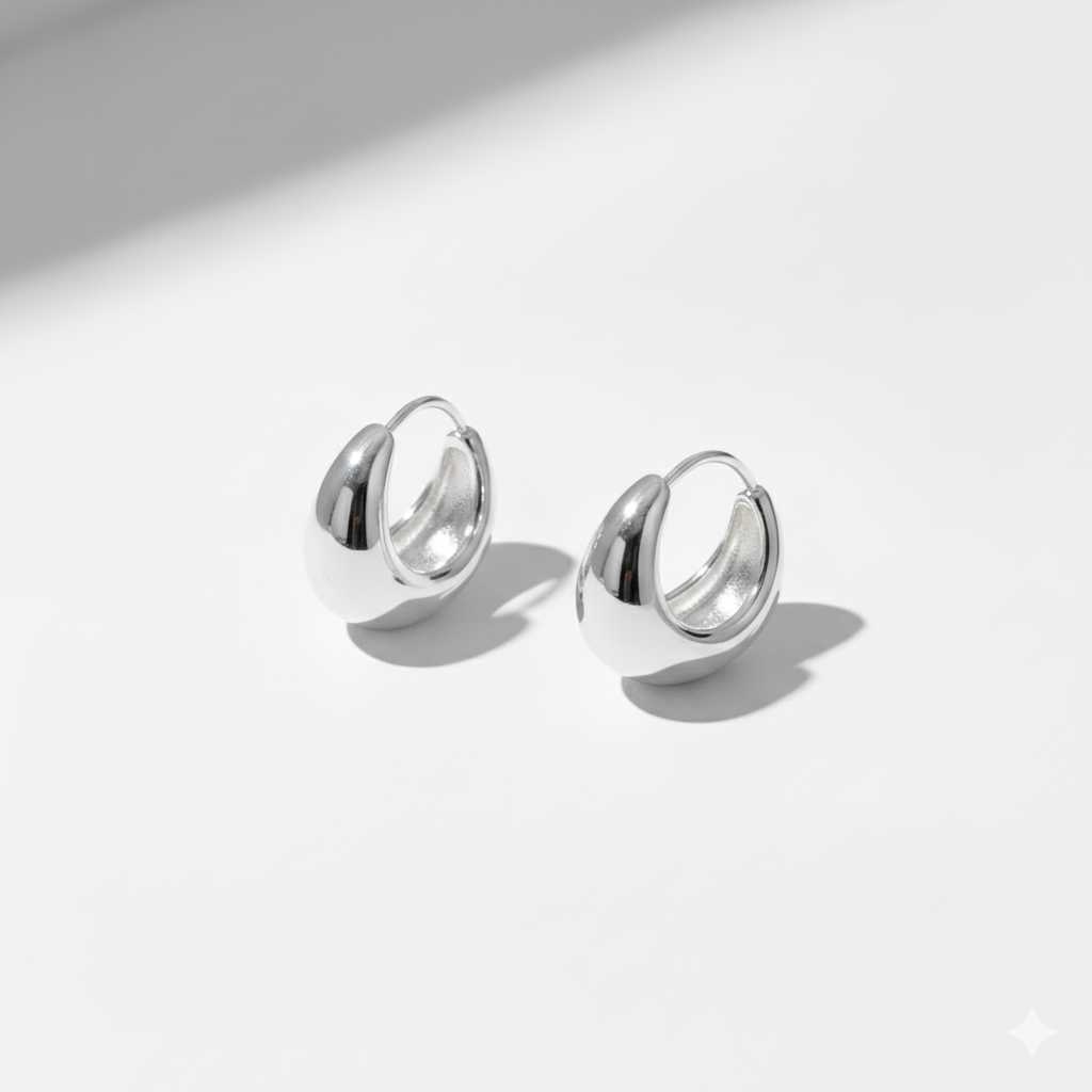 Luna Curve Hoops Earrings