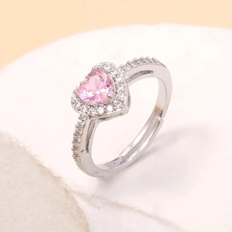 Crystal Heart Ring