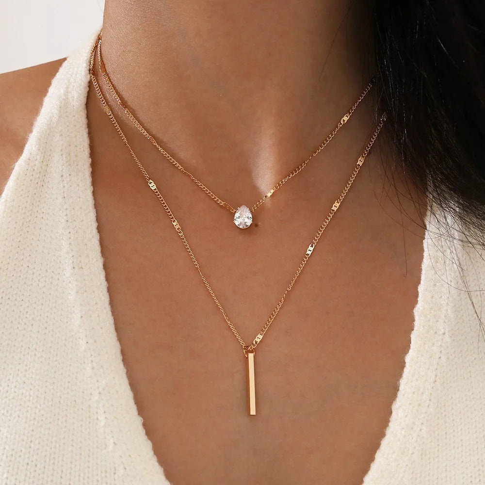 Crystal Bar Necklace