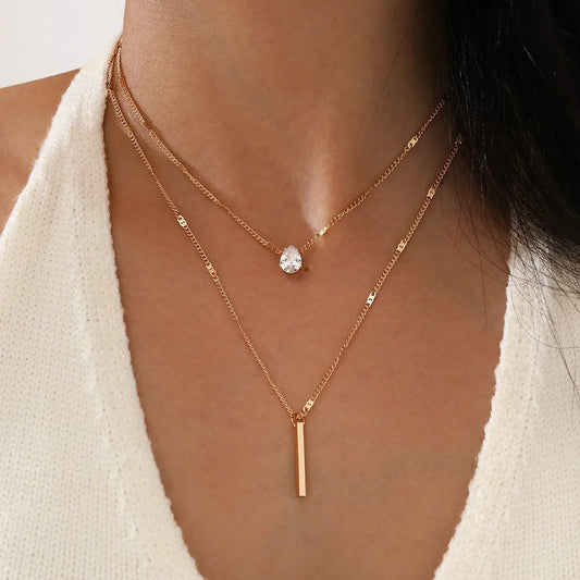 Crystal Bar Necklace