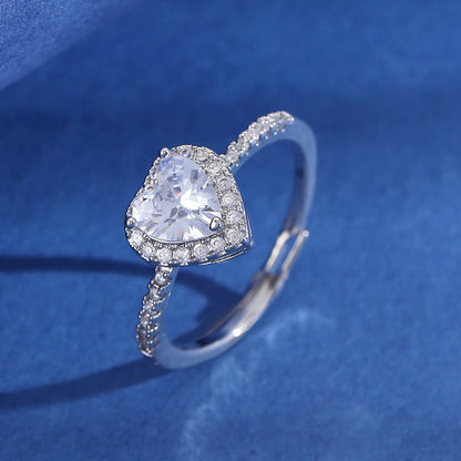 Crystal Heart Ring
