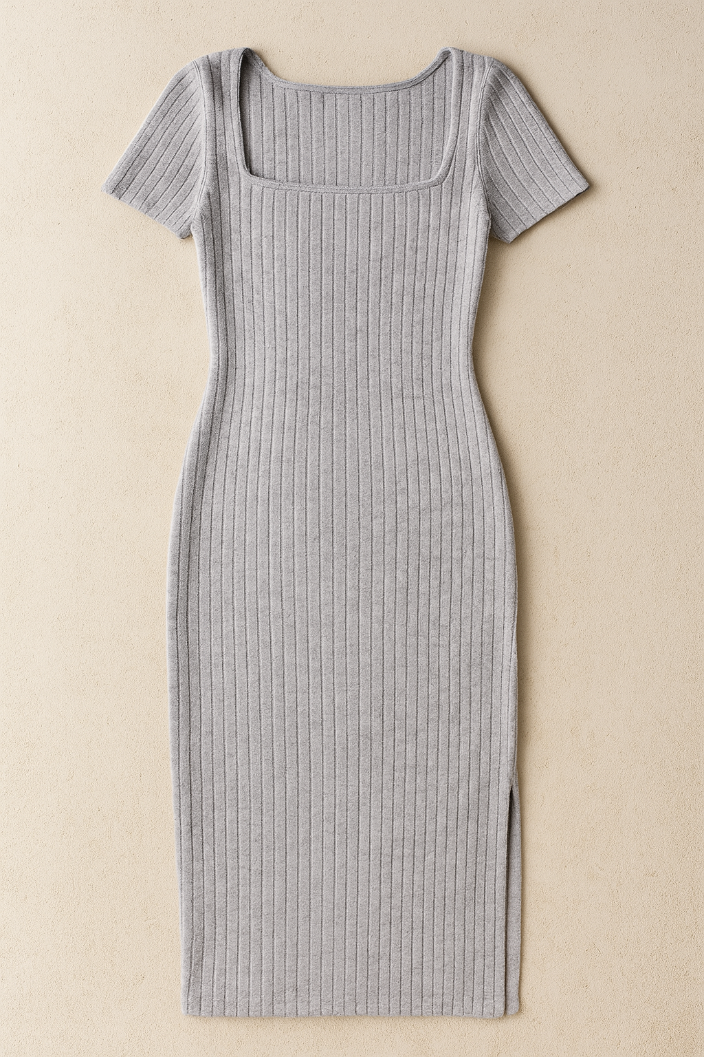 Ribbed Midi Dress - Ellyora